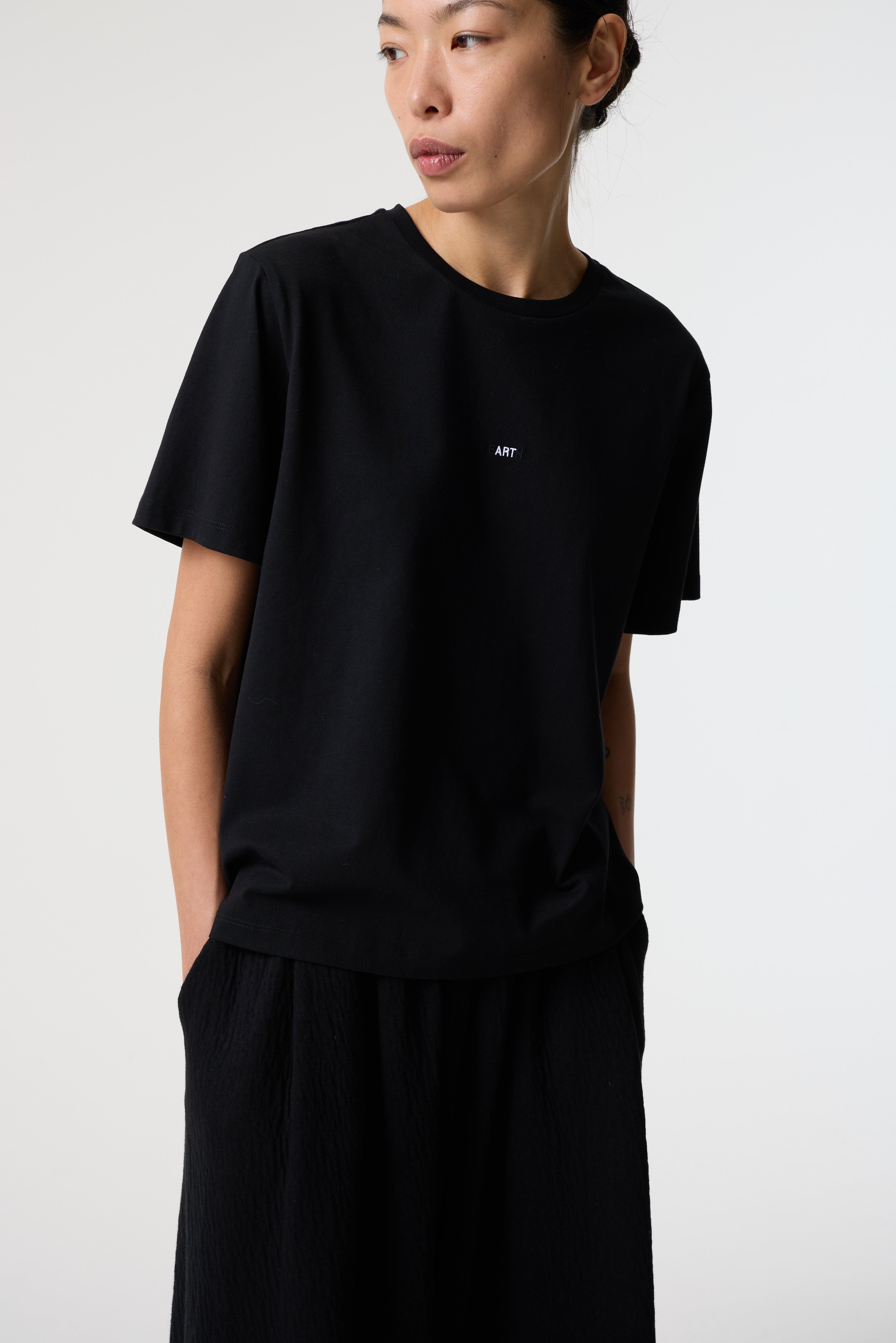 ADRIA 'EARTH/ART' BLACK T-SHIRT