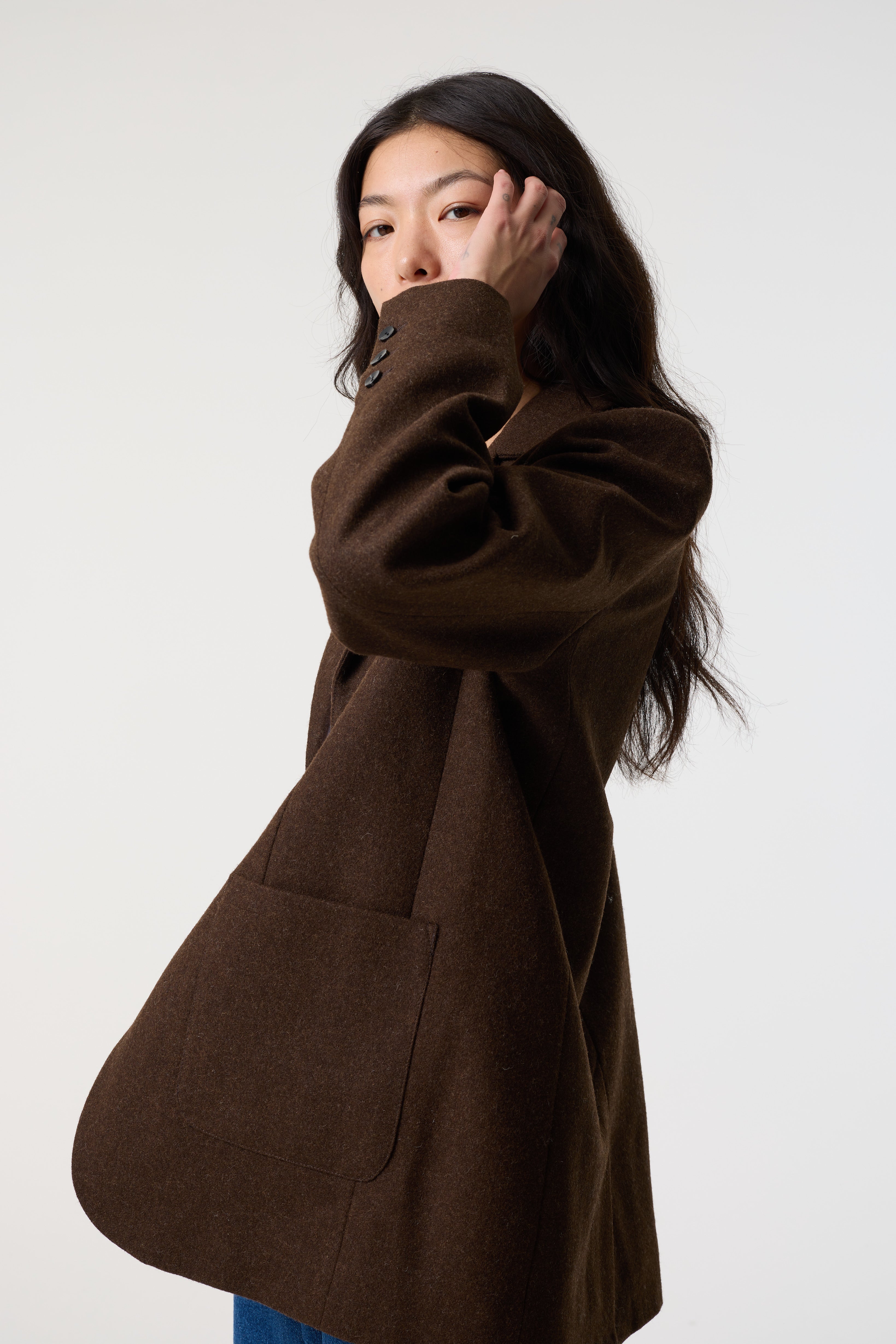 FRANCINE  NATURAL BROWN UNDYED JACKET
