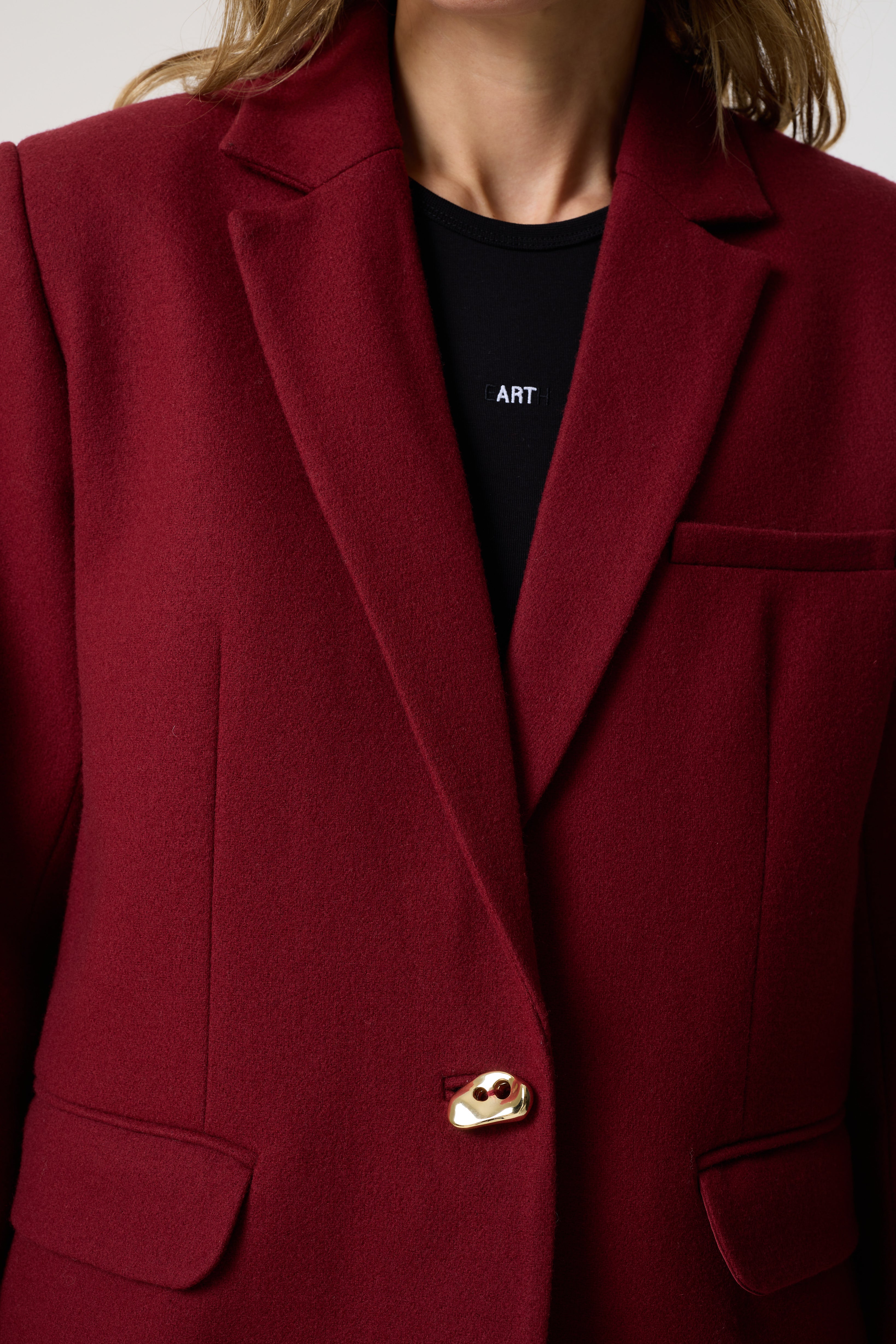 NOOR DEEP RED JACKET