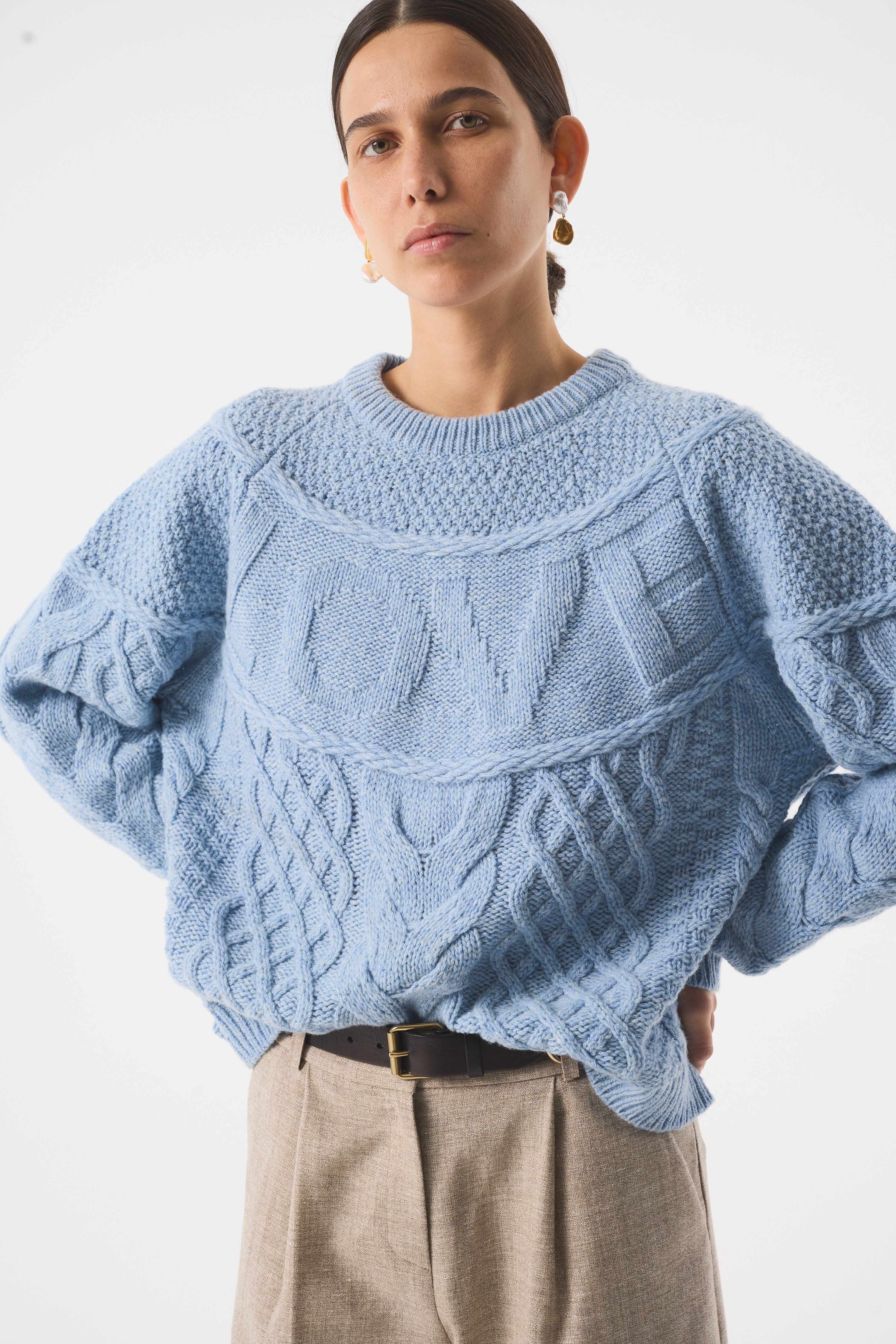 LOVE BLUE MARL JUMPER