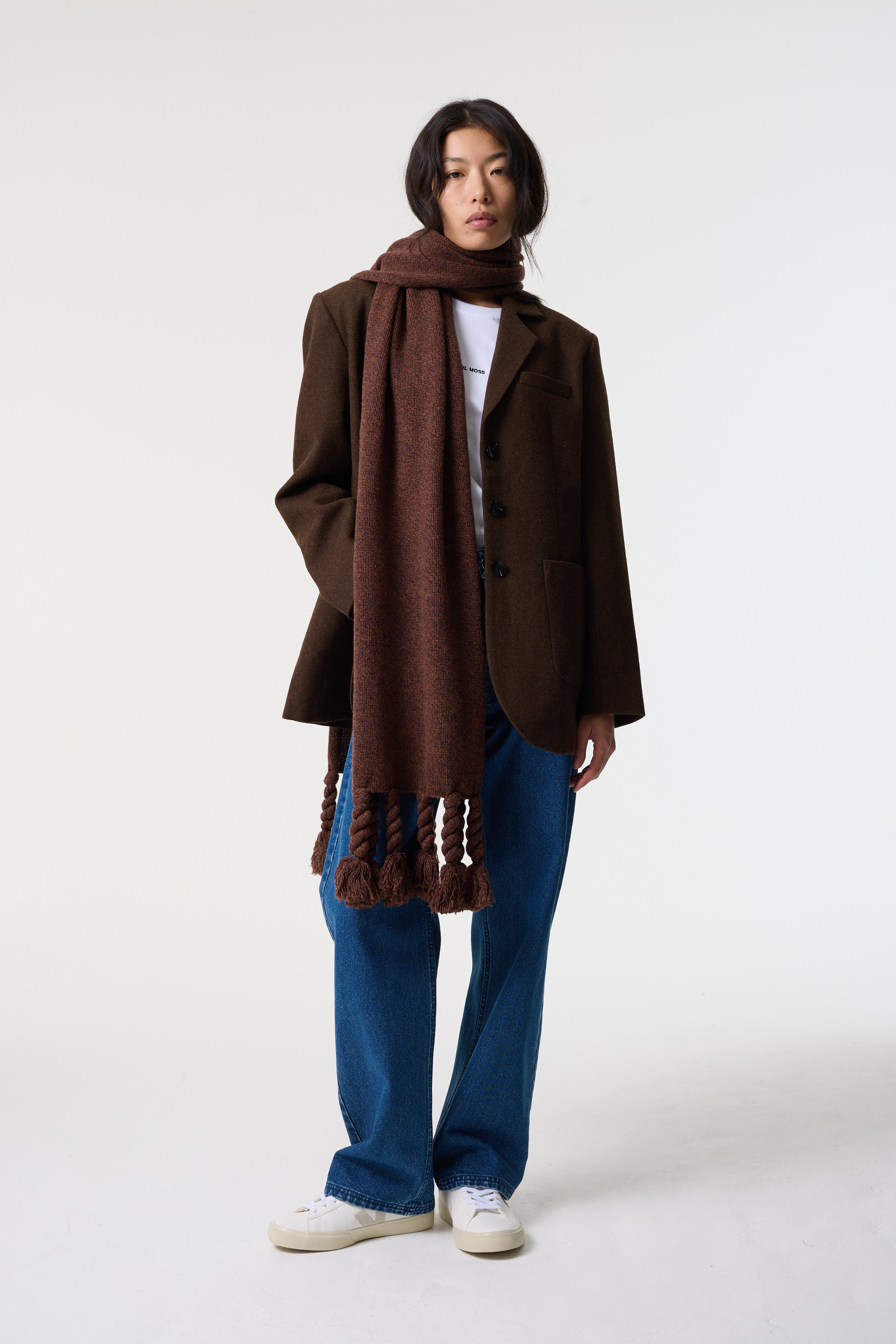 BROWN MARL SCARF