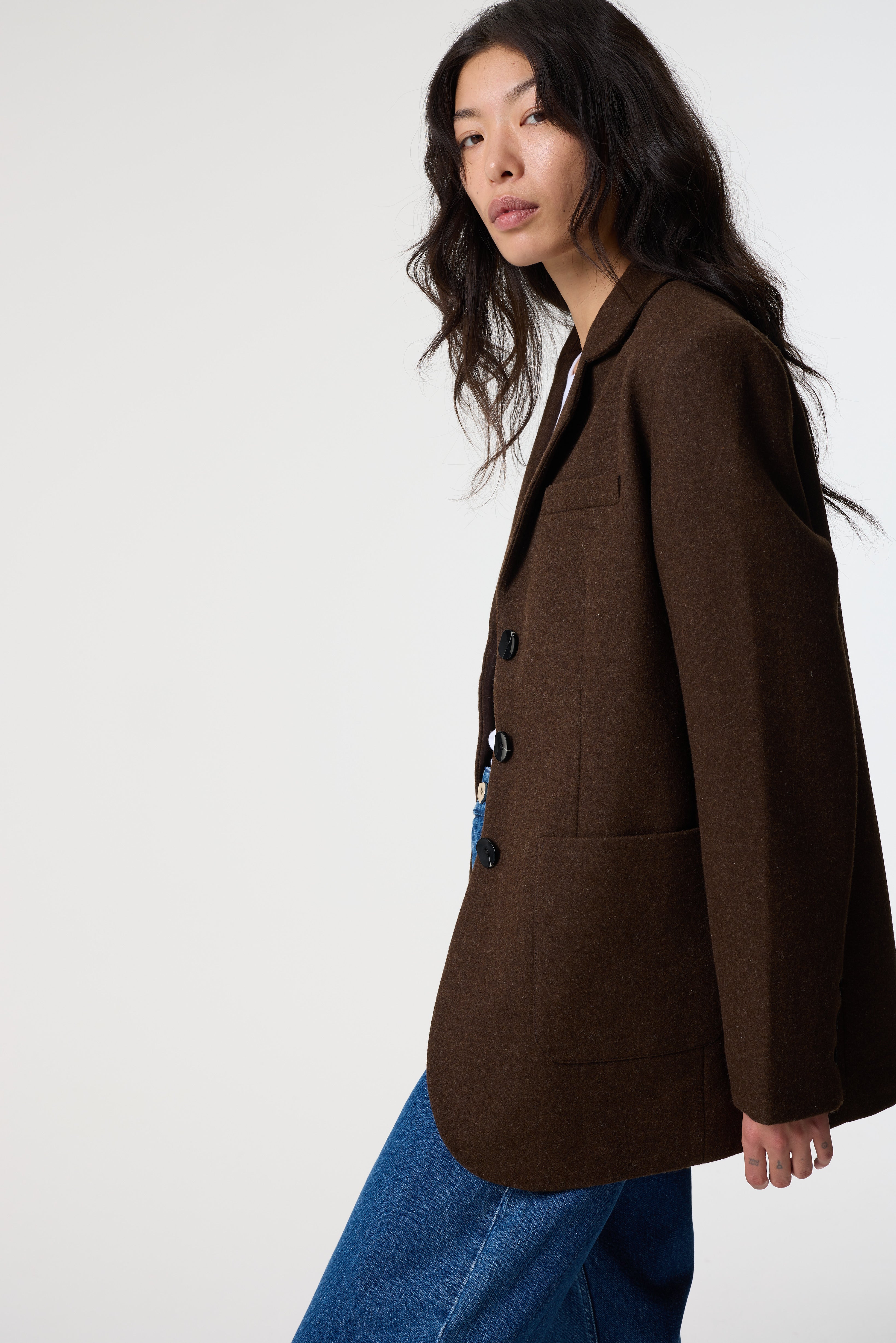 FRANCINE  NATURAL BROWN UNDYED JACKET