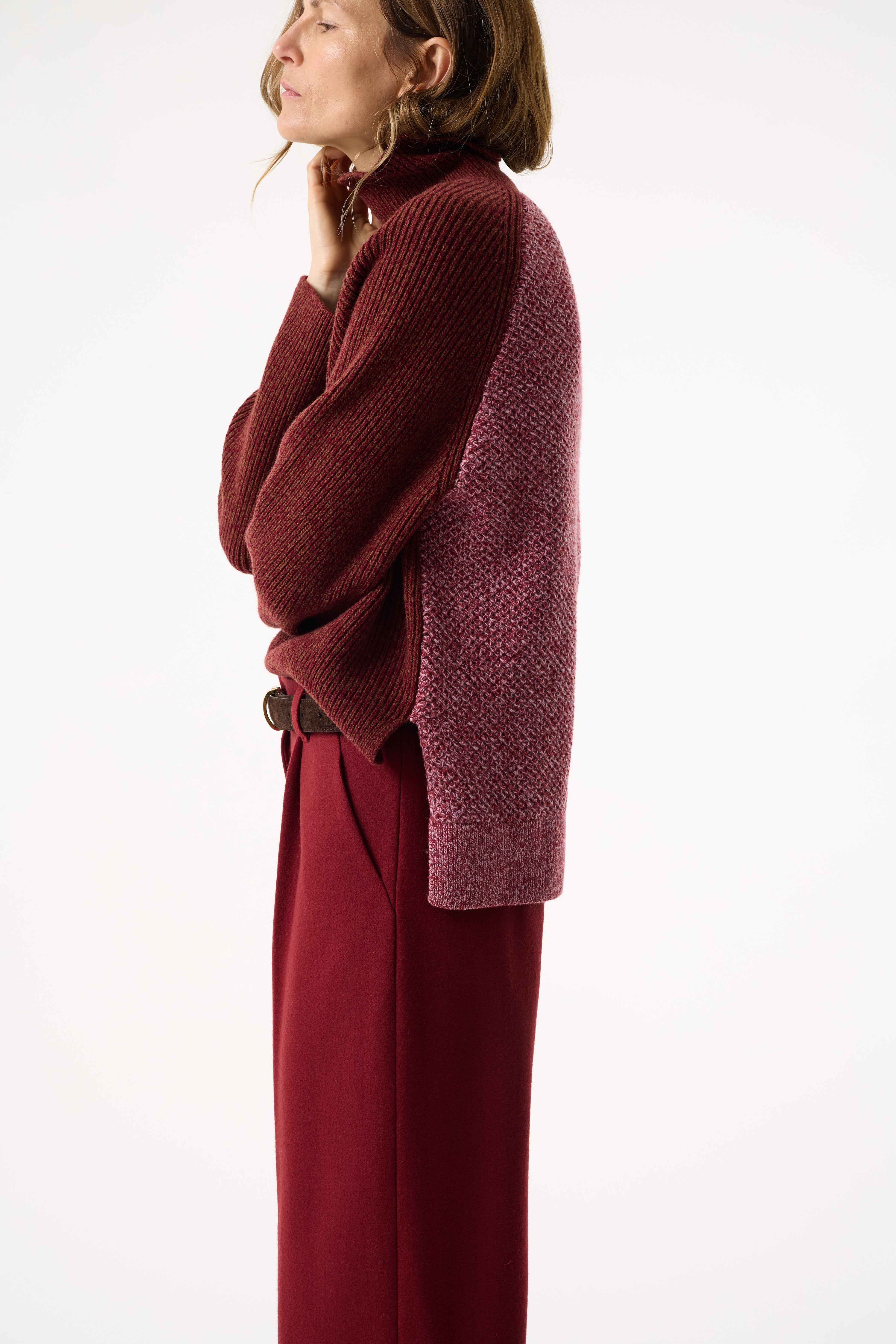 CHAYA BURGUNDY MARL JUMPER